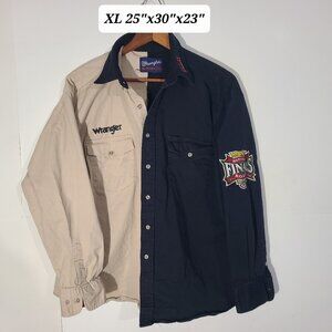 Vintage 2001 Wrangler National Finals Rodeo PRCA Prorodeo Colorblock XL Shirt